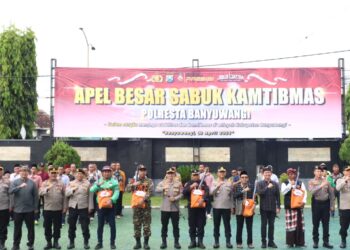 Apel Besar Sabuk Kamtibmas 2026 Polresta Banyuwangi Satukan Elemen Masyarakat Jaga Keamanan
